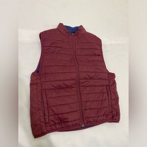Men’s Saddlebred Puffer Vest L Red Lightweight Pockets Full Zip